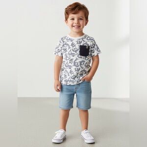 5/$25 Fierce Frank Shark Pocket T-Shirt 2T 🦈 Toddler Graphic Tee
